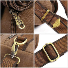 Vintage Canvas Backpack Handbag Shoulder Bag Multi-purpose Outdoor Travel Men Backpack