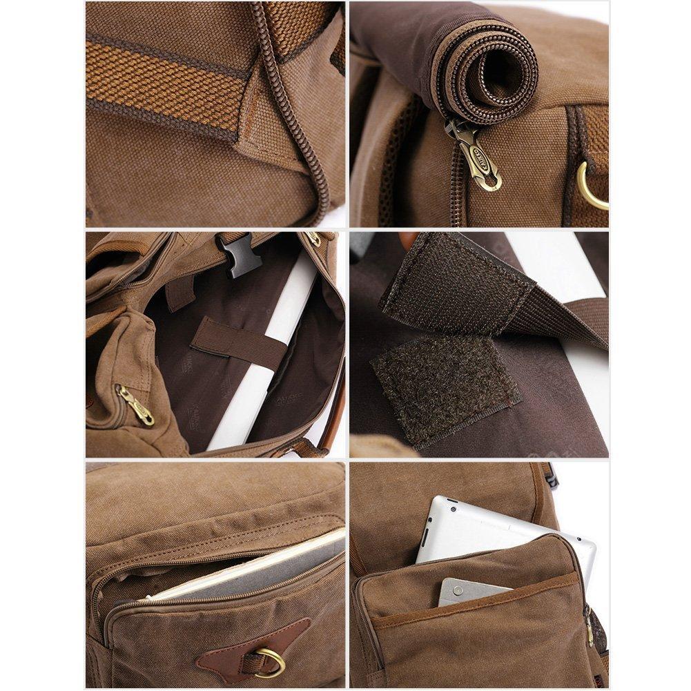 Vintage Canvas Backpack Handbag Shoulder Bag Multi-purpose Outdoor Travel Men Backpack